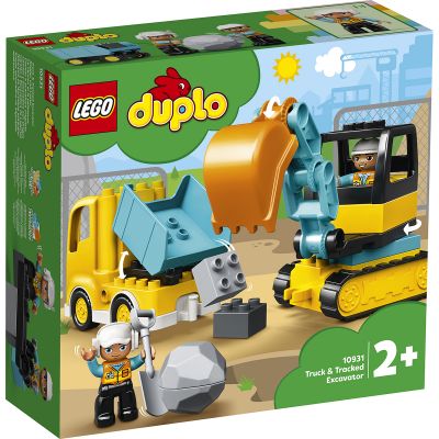 LG10931_001w LEGO® DUPLO® Town - Camion si excavator pe senil (10931)