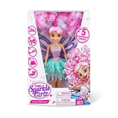 N00000313_003w 193052051196 Комплект за игра Sparkle Girlz, Кукла Hair Dreams, Розова