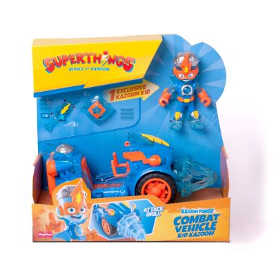 Комплект превозно средство с фигурка Superthings, Kazoom Power, Kid Kazoom