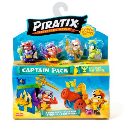 Комплект 4 фигурки, Piratix, Golden Treasure, Captain Hat Trick