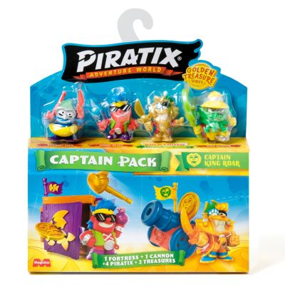 Комплект 4 фигурки, Piratix, Golden Treasure, Captain King Roar
