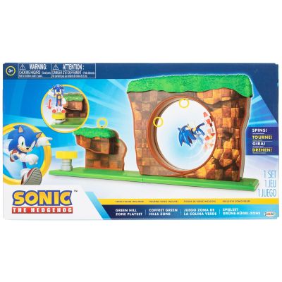 Комплект за игра с фигурка Nintendo Sonic, Green Hill Zone
