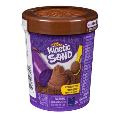Комплект за игра с пясък, Kinetic Sand, Ice Cream Tub, Кафяв, 20150923