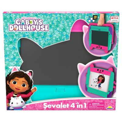 N00005194_001w 5947504026189 Дъска за рисуване, Gabbys Dollhouse, Статив 4 в 1