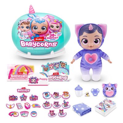 Плюшена играчка изненада, Rainbocorns, Babycorns, 30 изненади