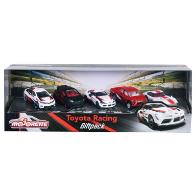 Комплект 5 метални колички, Majorette, Toyota Racing