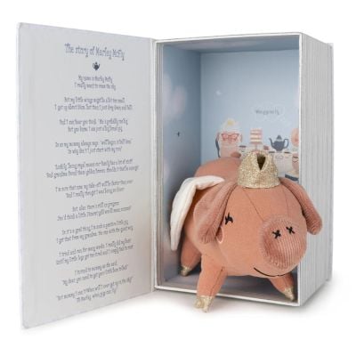 Плюшена играчка в подаръчна кутия, Picca Loulou, Летящото прасенце Марли, 20 см