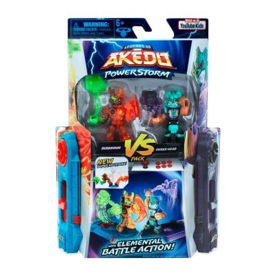 Комплект 2 фигурки Akedo, Power Storm, Burndown Vs Shread Head, S4