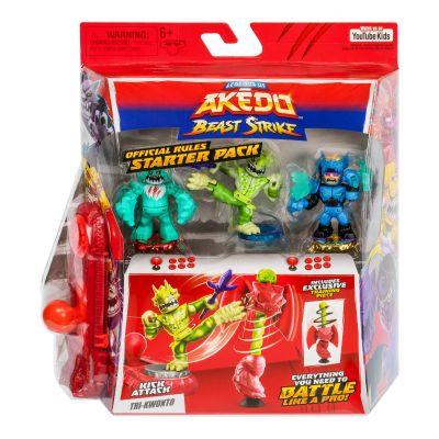 Комплект 3 фигурки, Akedo, Beast Strike, Starter Pack, Tri-Kwonto, S6