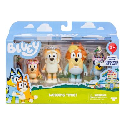 Комплект 4 фигурки, Bluey, Wedding time