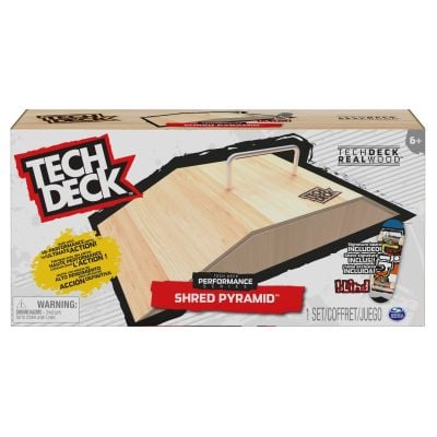 Комплект мини скейтборд с дървена рампа, Tech Deck, Shred Pyramid, 20136530