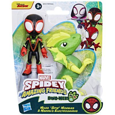 Комплект фигурки, Spidey and His Amazing Friends, Miles и Marvels Electrosaurus