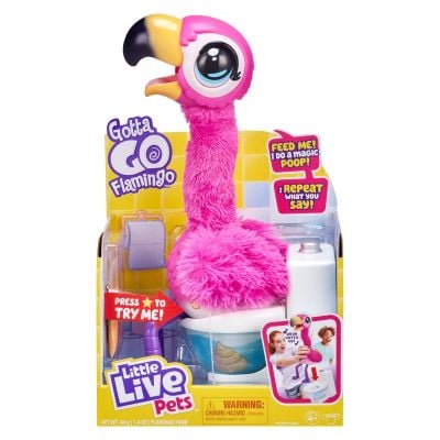 Интерактивна плюшена играчка, Little Live Pets, Gotta go, Flamingo Sherbet