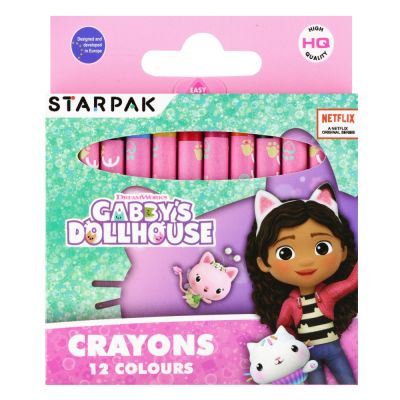 N00029130_001w 5905523618778 Цветни восъчни моливи, Starpak, Gabbys Dollhouse, 12 броя
