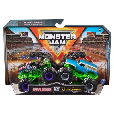 Комплект от 2 коли, Monster Jam, Grave Digger Vs Grave Digger The Legend, 1:64, 20144309