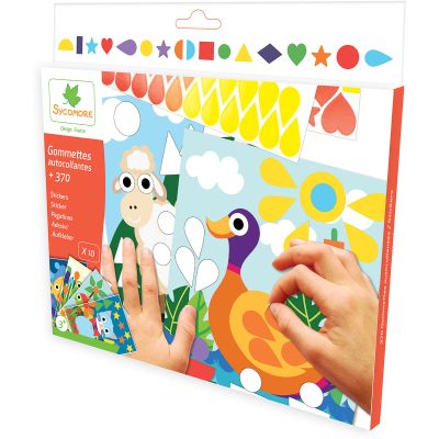 N00044032_001w 3700143944571 Творческа игра, Sycomore, Цветни стикери с животни