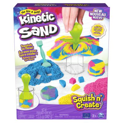 N00048109_001w 778988348109 Комплект за игра с пясък и различни формички, Kinetic Sand, Squish N Create, 20139539