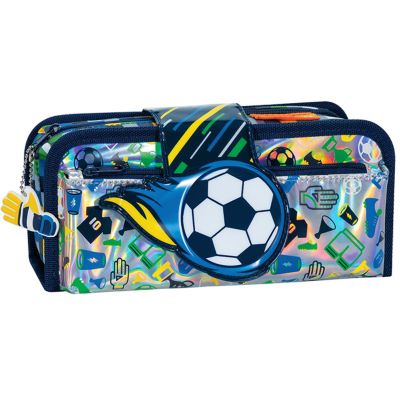 Правоъгълен моливник Fun Time 2 в 1, Tiger Family, модел Football World