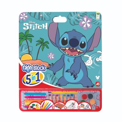 Комплект за рисуване, Disney Stitch, Giga Block 5 в 1