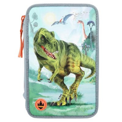 Оборудван моливник с три отделения, Depesche, Dino World, T-Rex