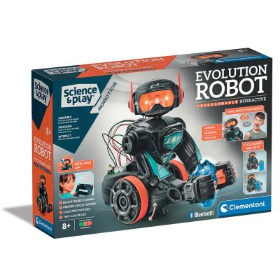 Строителен комплект, Clementoni, Интерактивен Робот Evolution, 50 части