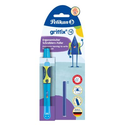 N00082037_001w 4012700820372 Писалка Griffix за левичари, Herlitz, Neon Fresh Blue