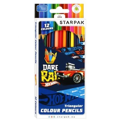 N00090887_001w 5904335837797 Цветни моливи, Starpak, Hot Wheels, 12 броя