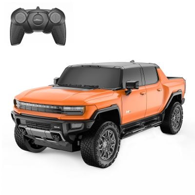 Количка с дистанционно, Rastar, Hummer EV, 1:26, Оранжева