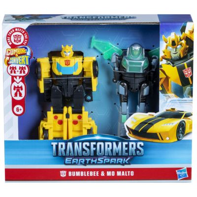 Комплект от 2 фигурки Transformers, Earthspark, Bumblee Bee и Mo Malto, F8439