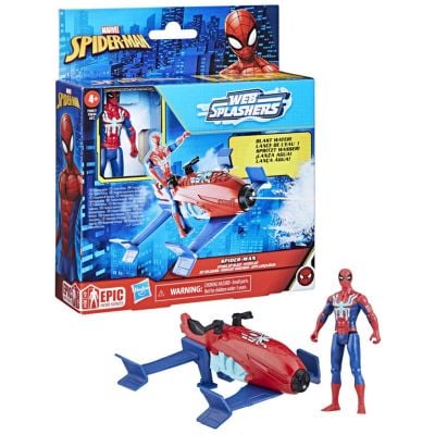 Фигурка с превозно средство, Marvel Spider-Man, Web Splashers, Spider-Man и Hydro Jet