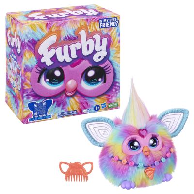 Интерактивна плюшена играчка, Furby, Tye Die, 15 см