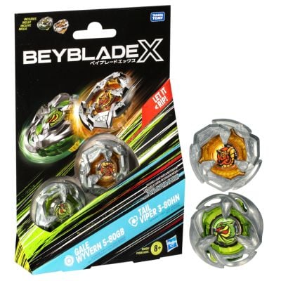 Комплект 2 играчки спинъри, Beyblade X, Gale Wyvern 5-80GB и Tail Viper 3-80HN, G0282