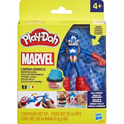 Комплект за игра с фигурка, Play-Doh, Marvel, Captain America, G0056
