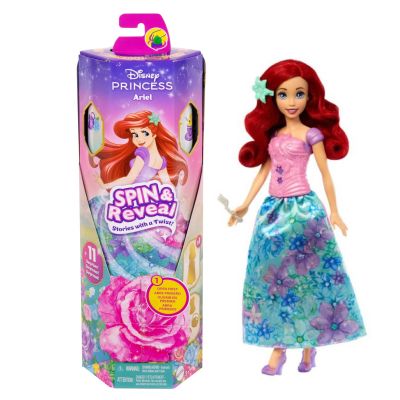 Кукла с аксесоари изненада, Disney Princess, Spin And Reveal, Ariel, HTV88
