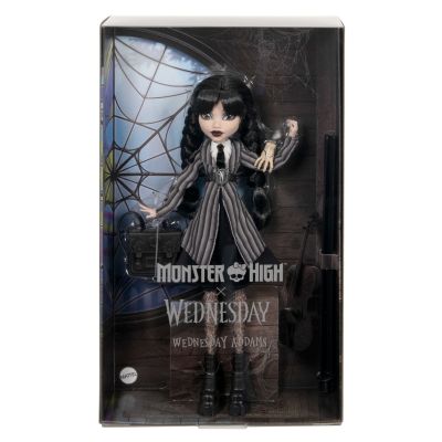 N000HXJ04_001w 0194735230488 Кукла Monster High, Wednesday Addams, HXJ04