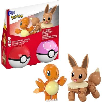 Строителен комплект, Mega Pokemon, Charmander и Eevee, JCR81