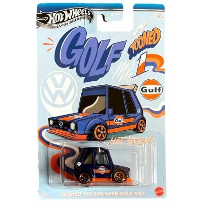Метална количка, Hot Wheels, Gulf Tooned, Volkswagen Golf Mk1, 1:64, JCB62