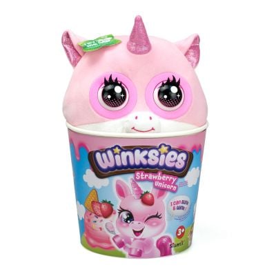 Интерактивна плюшена играчка, Silverlit, Winkies, Strawberry Unicorn