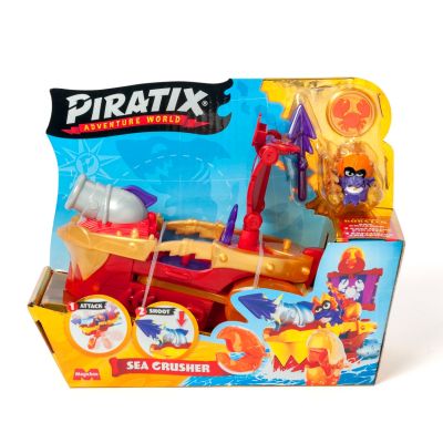 Комплект за игра с фигурка Captain Bobster, Piratix, Nava Sea Crusher