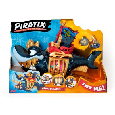 Комплект за игра с фигурка, Piratix, King Shark Gold