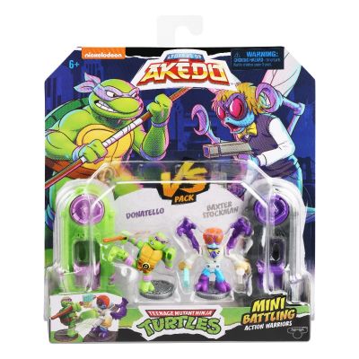 Комплект 2 фигурки Костенурките Нинджа, Akedo, Donatello Vs Baxter Stockman, S1