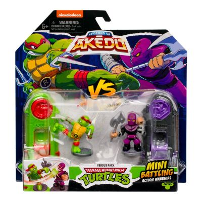 Комплект от 2 фигурки, Akedo, Testoasele Ninja, Raph Vs Foot Soldier, S3