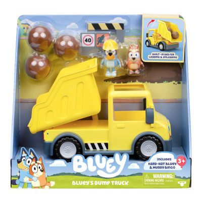 Комплект 2 фигурки и самосвал, Bluey, Dump Truck
