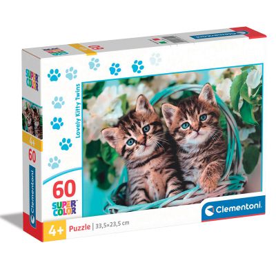 Пъзел Clementoni, Lovely Kitty Twins, 60 части