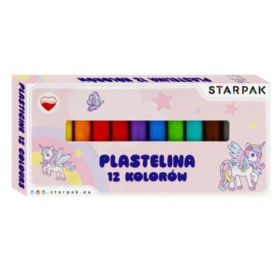 Пластилин Starpak, Unicorn, 12 цвята