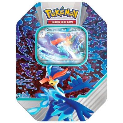 Комплект карти за игра, Pokemon TCG, Paldea Partner Tin, Quaquaval ex