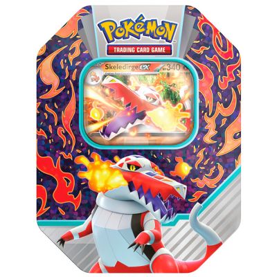 Комплект карти за игра, Pokemon TCG, Paldea Partner Tin, Skeledirge ex
