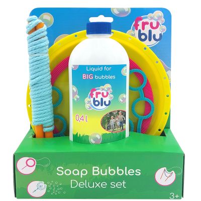Комплект за правене на сапунени балони и разтвор, Fru Blu, Deluxe, 400 мл
