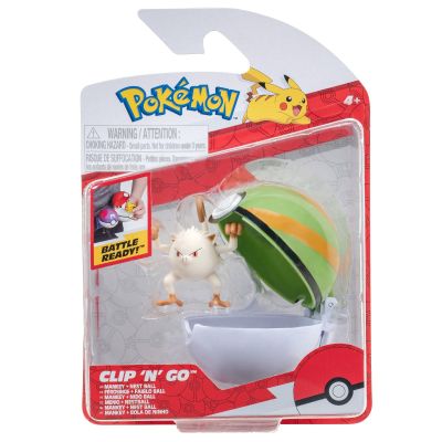 Фигурка в топка Clip N Go Pokemon S2 - Mankey и Nest Ball
