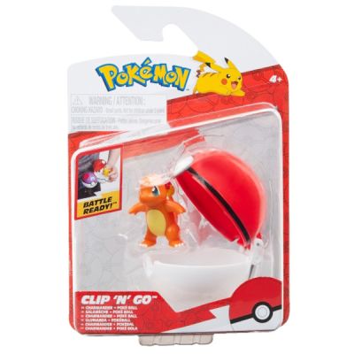 Фигурка в топка Clip N Go Pokemon S2, Charmander и Poke Ball